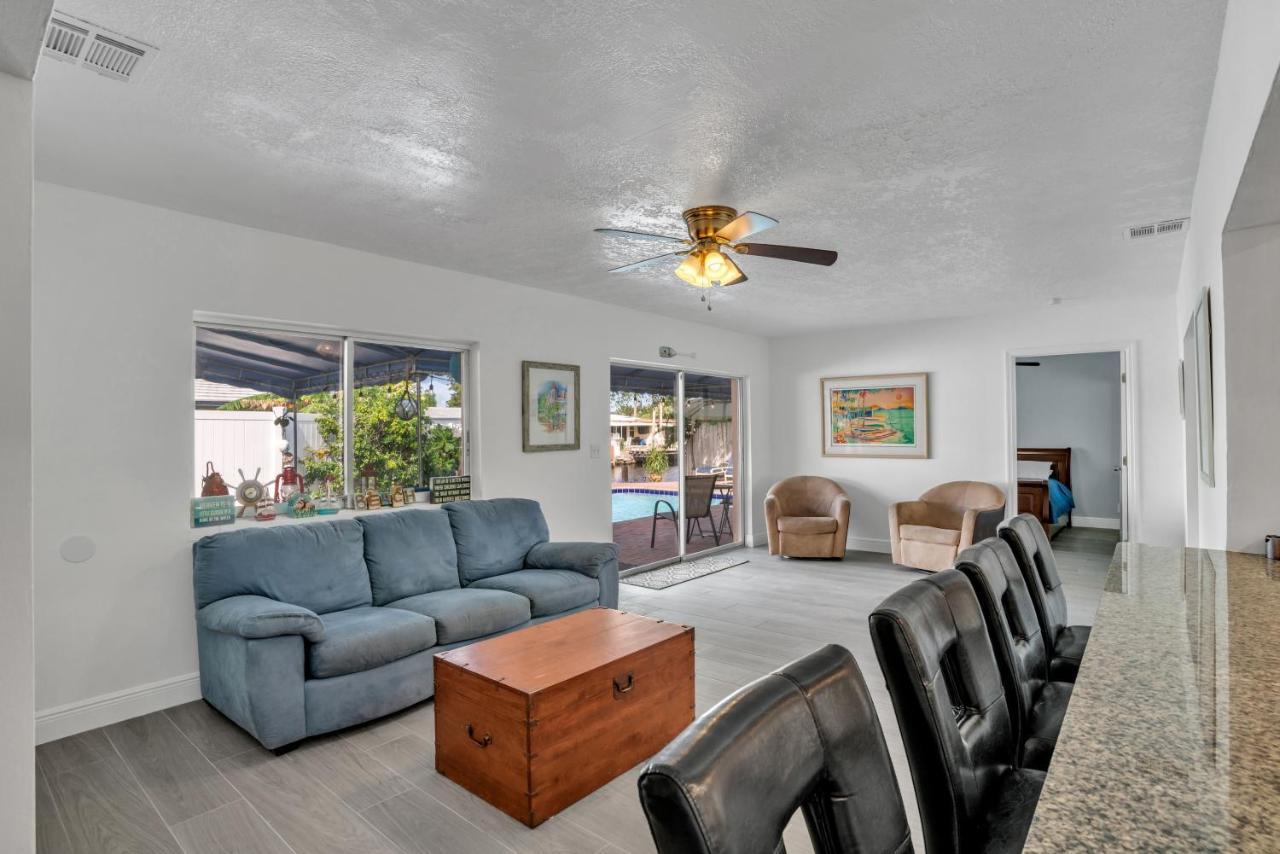 4 Bd Near Beach Spacious Solar Heated Pool Waterfront Home Pompano Beach Extérieur photo